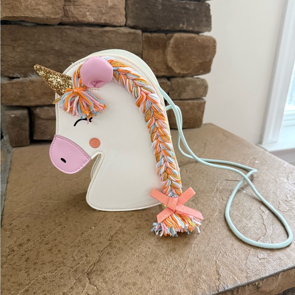 Cat & Jack Unicorn Bag - White and Gold